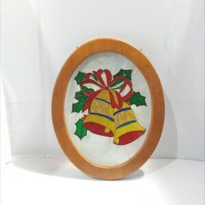 Vintage Stained Glass Christmas Bells Christmas Ornament Sun-catcher